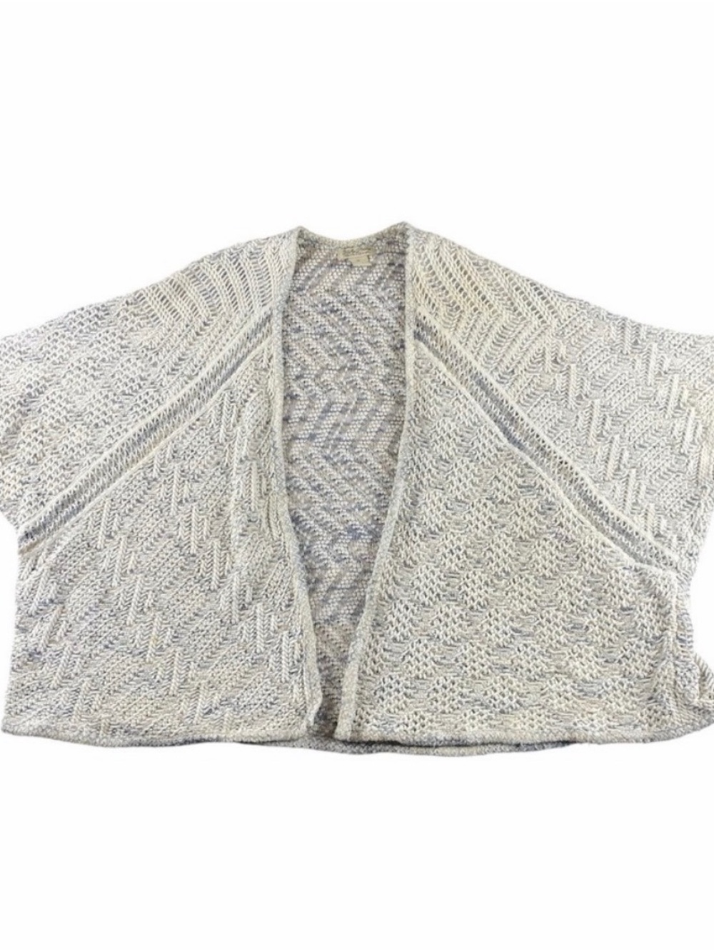 Lucky Brand Marled Open-Front Knit Cardigan - Cream